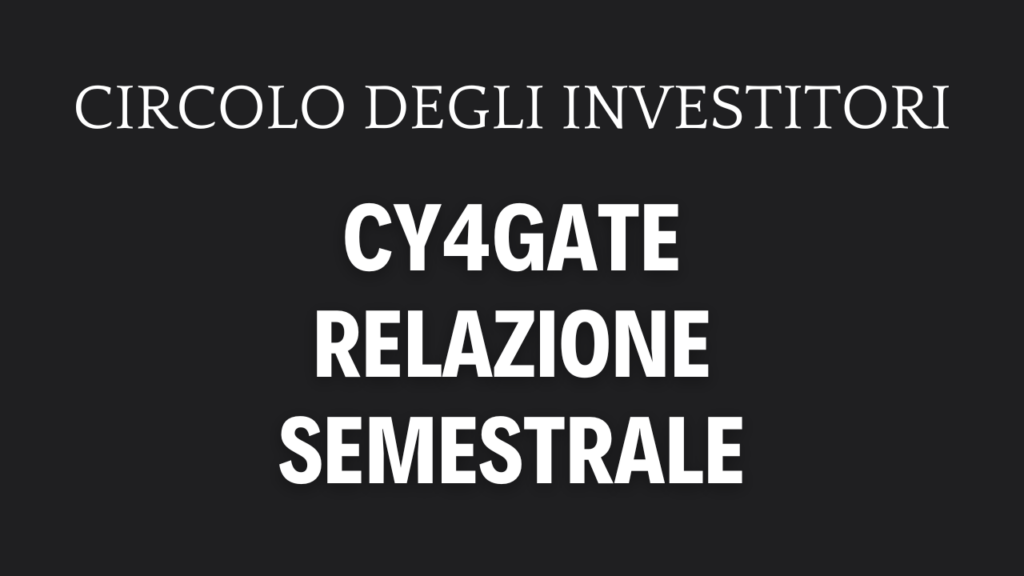 CY4GATE, ricavi in crescita e margini in miglioramento nel primo semestre 2025 CY4GATE relazione semestrale