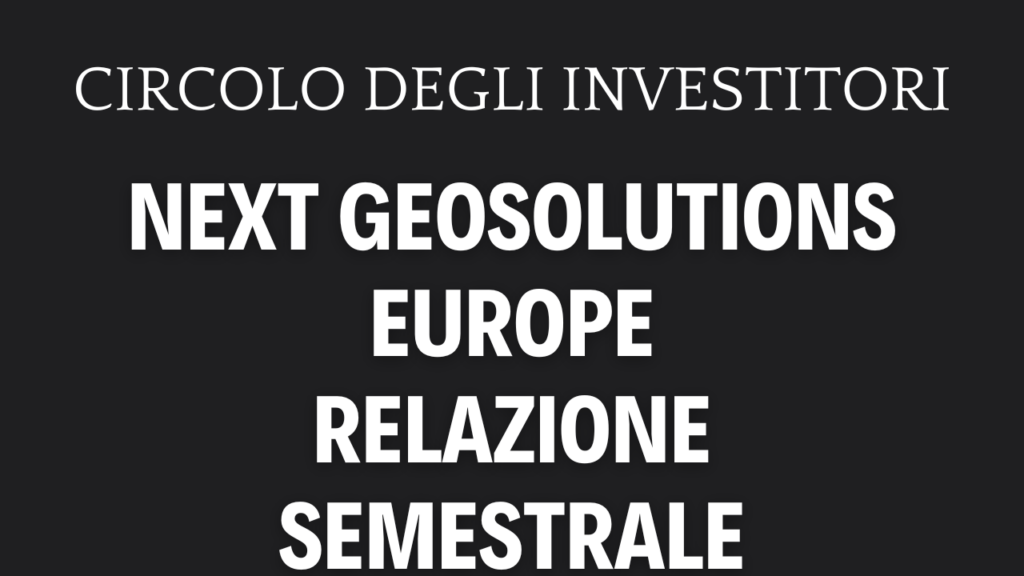 Next Geosolutions Europe Semestrale