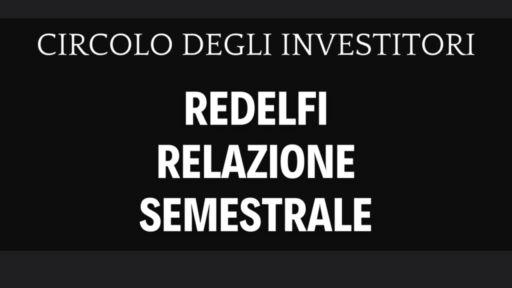 Redelfi: titolo sui massimi di periodo in attesa della semestrale