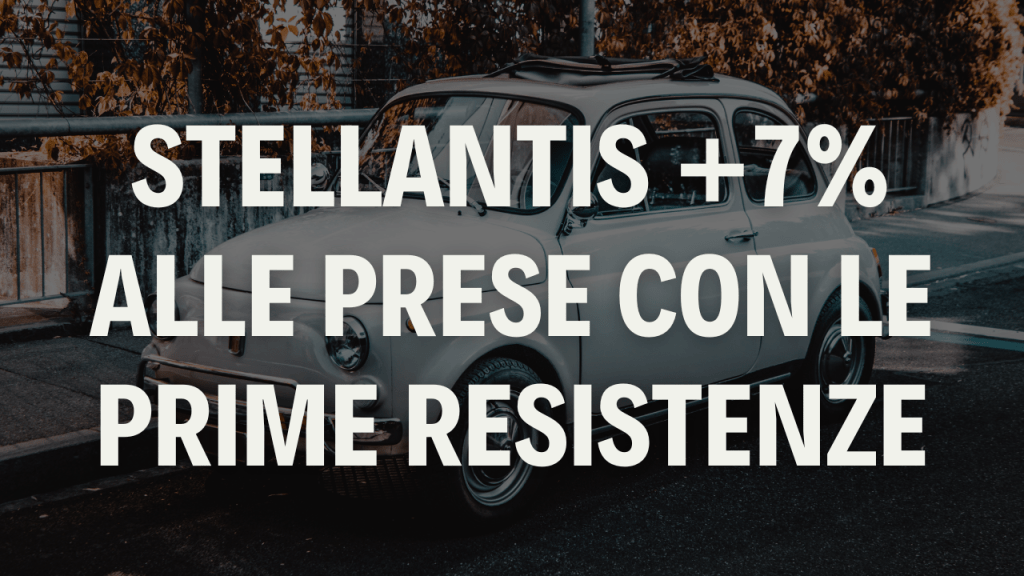 Immagine di una 500 fiat sullo sfondo con testo bianco