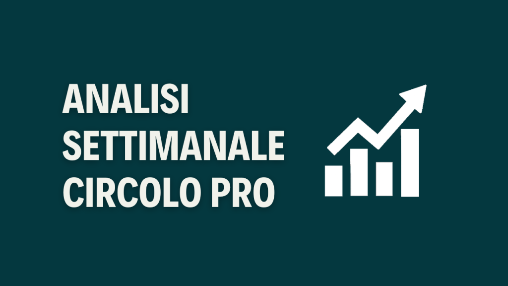 Copertina verde con scritta bianca "Analisi settimanale del portafoglio speculativo Circolo Pro".