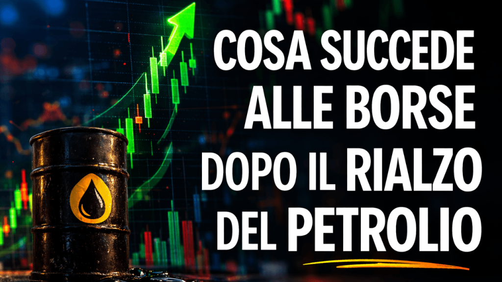 Grafico dell’andamento del mercato azionario con evidenza delle fasi di forte rialzo e delle successive correzioni, utilizzato per mostrare la ciclicità dei mercati finanziari nel tempo.